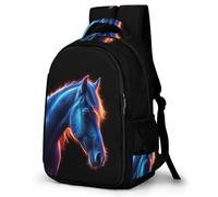 WECECE Horse Backpack, School Bags for Boys Girls, Large Capacity Primary Elementary Middle School Bag, Cute Backpacks Durable Animal Horse Bookbag for Kids Children