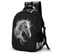 WECECE Horse Motif Backpack Boys Primary to Secondary Animal Horse School Backpack Kids Age 10 Fashion School Bag Bookbag Students 13.3 Inch Laptop Rucksack Autumn Trip
