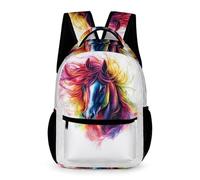 WECECE Horse Pattern Backpack Children Ages 6-10 Years Primary Kids Animal School Bag Year 1-5 Students Trendy Daypack Book Bag 43x32x15cm for Back to School Gift Books Notebooks