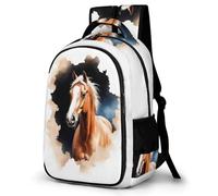 WECECE Horse Pattern Backpack, School Bags for Boys Girls, Large Capacity Primary Elementary Middle School Bag, Cute Backpacks Durable Animal 3D Print Bookbag for Kids Children