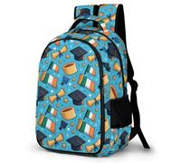 WECECE Irish Flag Kids Backpack School, Boys Girl Graduation Design Bag Primary School Canvas Rucksack, Holiday Travel Bookbag Outdoor Daypack for 9-16 Year Old