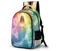 WECECE Jesus Book Bag Kids Age 11 Jesus Christian Backpack Students School Years 5-9 Stylish Bookbag for Kids and Teens Back to School Gift Hiking Day Trips Birthday Gift