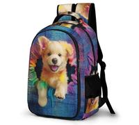 WECECE Kawaii 3D Print Dog Daypack for Boys Age 16 Lightweight Animal Puppy Motif Backpack Kids Year 10 School Bag Kids and Teens 13.3 Inch Laptop Rucksack Back to School Gift