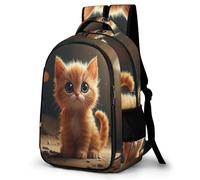 WECECE Kawaii Cat Backpack, School Bags for Boys Girls, Large Capacity Primary Elementary Middle School Bag, Cute Backpacks Durable Animal Kitten Bookbag for Kids Children