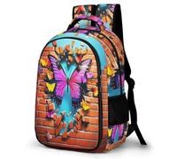 WECECE Kawaii Girls Backpack 3D Butterfly for Kids School Bag Butterflies Design Childrens Backpacks for Boys,Bookbag 3D Butterfly Rucksack