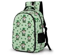WECECE Kawaii Girls Backpack Clover Leaves for Kids School Bag St. Patrick's Theme Childrens Backpacks for Boys,Bookbag Clover Leaves Rucksack