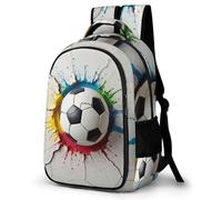 WECECE Kids 3D Soccer Motif Backpack for School Boys Girls 7-12 Years Personalized Football Schoolbags Kindergarten Toddler SchoolBookbag