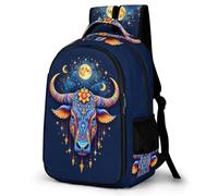 WECECE Kids Back Pack Cattle, School Backpack, Boys Girls Primary School Bag, Rucksack Bull Motif, Casual Daypack, Book Bag for Campus Sports Outdoor Travel