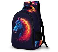 WECECE Kids Back Pack Horse, School Backpack, Boys Girls Primary School Bag, Rucksack Animal Horse, Casual Daypack, Book Bag for Campus Sports Outdoor Travel