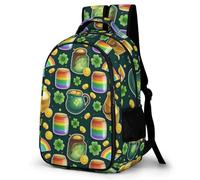 WECECE Kids Back Pack St. Patrick's Day, School Backpack, Boys Girls Primary School Bag, Rucksack Clover Leaves, Casual Daypack, Book Bag for Campus Sports Outdoor Travel