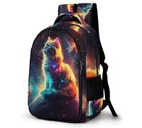 WECECE Kids Backpack Cat, Lightweight Cute Backpack for Girls Age 8-15, School Bag with Kitten Motif, Cute Children Rucksack for School Travel
