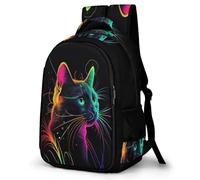 WECECE Kids Backpack Cute Cat Motif Girls School Bag Kitten Back Pack for Girls 7 8 9 10 12 Years Old Children's Backpacks Large Travel Bookbag