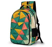 WECECE Kids Backpack for Boys, Schoolbag Geometric Shapes Motif Large Capacity Students Bookbag Rucksack 3D Printed Knapsack for Girls Teen
