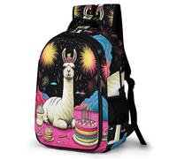 WECECE Kids Backpack Funny Alpaca, Lightweight School Bag for Girls Boys Cute Toddler Backpack Preschool Rucksack Bag with Animal Llama