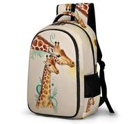 WECECE Kids Backpack Giraffe Pattern, Lightweight Cute Backpack for Girls Age 8-15, School Bag with Animal, Cute Children Rucksack for School Travel