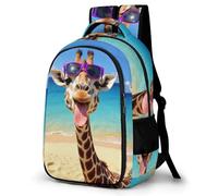 WECECE Kids Backpack Girls Boys, Cute School Bag Cute Giraffe Rucksack for Primary/Elementary School Bookbag with Animal Giraffe