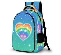 WECECE Kids Backpack Girls Boys, Cute School Bag Love Pattern Rucksack for Primary/Elementary School Bookbag with Colourful Heart