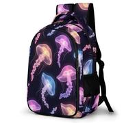 WECECE Kids Backpack Jellyfishs, Lightweight Cute Backpack for Girls Age 8-15, School Bag with Ocean Creature, Cute Children Rucksack for School Travel