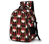WECECE Kids Backpack, Lightweight Christmas Theme Backpack for Girls Age 7-12, Primary Cute School Bag with Father Christmas, Fits A4 Books