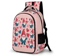 WECECE Kids Backpack, Lightweight Father Christmas Backpack for Girls Age 7-12, Primary Cute School Bag with Christmas Heart, Fits A4 Books
