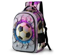 WECECE Kids Backpack, Lightweight Soccer Backpack for Girls Age 7-12, Primary Cute School Bag with Football, Fits A4 Books