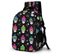WECECE Kids Backpack Skull School Bag for 8-16 Years Boys Girls, Large Skeleton Bag Capacity Primary Children's Backpack