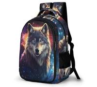 WECECE Kids Backpack Wolves Print School Bag for 8-16 Years Boys Girls, Large Animal Wolf Bag Capacity Primary Children's Backpack