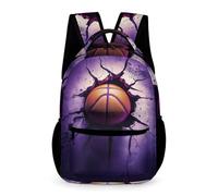 WECECE Kids Basketball Motif Bookbag Age 12 Primary for Boys Girls 3D Basket-Ball Backpack Year 2 Lightweight Rucksack Books Bottle Umbrella Spring Outing Travel