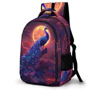 WECECE Kids Beautiful Peacock Back pack for Boys Girls Age 9-15 Animal Motif Rucksack 11.6 Inch Laptop School Bag for Secondary Years and Travel Hiking and Day Trips