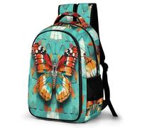 WECECE Kids Butterfly Motif Back Pack, Lightweight School Bag for Girls Boys Cute Toddler Backpack Primary School Rucksack 3D Printed Bag