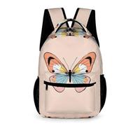 WECECE Kids Butterfly Motif Rucksack Age 12 Primary for Boys Girls 3D Butterfly Backpack Years 1-2 Lightweight Durable Daypack Books Water Bottle Autumn Trip Daily Use