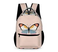 WECECE Kids Butterfly Motif Rucksack Age 12 Primary for Boys Girls 3D Butterfly Backpack Years 1-2 Lightweight Durable Daypack Books Water Bottle Autumn Trip Daily Use