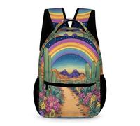 WECECE Kids Cactus Design School Bag 9-13 Years Children for Boys and Girls Plant Theme School Backpack Year 2 Lightweight Durable Daypack Daily Items Spring Outing Travel
