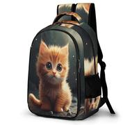 WECECE Kids Cat Animal School Backpack, Student Boogbag, Lightweight Durable Kitten Rucksack for Boys Girls Teenagers, Daypack for Travel, Days Out, Laptops