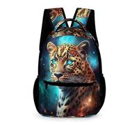 WECECE Kids Cheetah Pattern School Bag 8-11 Years Children for Boys Animal Daypack for Girls Years 3-5 Lightweight Printed Bookbag Books Stationery Bottle School Trips Travel
