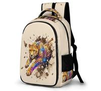 WECECE Kids Cheetah Rucksack Age 10-16 Boys Backpack, Girls Animal Cheetah Back pack for Year 4-8, Lightweight Stylish and Durable for Travel Outdoor and Day Trips