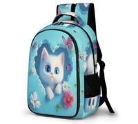 WECECE Kids Childrens Cute Cat Backpack School Rucksack Kitten Travel Bag for Boys Girls 8-13 Years