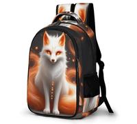 WECECE Kids Childrens Fox Pattern Backpack School Rucksack Animal Fox Travel Bag for Boys Girls 8-13 Years