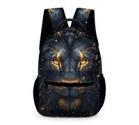 WECECE Kids Childrens Lion Backpack School Bag Lions Animal King Travel Rucksack Boys Girls with Side Pocket And Front Zipped Pocket
