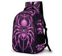 WECECE Kids Childrens Spider Backpack School Rucksack Cyberpunk Style Travel Bag for Boys Girls 8-13 Years