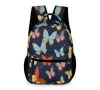 WECECE Kids Colorful Butterfly Rucksack 7-11 Years for Boys and Girls Butterflies School Backpack Years 2-5 Durable Backpack Books Stationery Bottle Class Daily Use