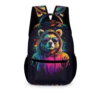 WECECE Kids Cool Panda Design School Backpack Age 9 Primary for Boys Animal Print Backpack for Girls Years 2-5 Durable Bookbag Books Water Bottle Outdoor Day Trips