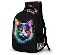 WECECE Kids Cute Cat Backpack for School Boys Girls 7-12 Years Personalized Kitten Schoolbags Kindergarten Toddler SchoolBookbag