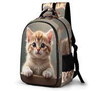 WECECE Kids Cute Cat School Backpack, Student Boogbag, Lightweight Durable Kitten Pattern Rucksack for Boys Girls Teenagers, Daypack for Travel, Days Out, Laptops