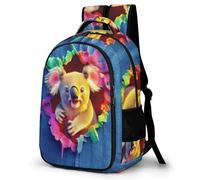 WECECE Kids Cute Koala Back pack Age 8-13 Boys Backpack Refrigerator Door Girls Animal Theme School Backpack for Year 3-6, Lightweight and Durable for Travel Outdoor and Day Trips