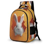 WECECE Kids Cute Rabbit School Backpack Age 8-14 Girls School Backpack Boys Animal Bunny Bookbag, Stylish Durable for Primary Years and Outdoor Travel and Spring Trip