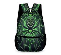 WECECE Kids Cyber Punk Style School Backpack Age 12 Children for Boys Spider 3D Bookbag for Girls Years 4-6 Lightweight Rucksack Books Stationery Bottle Outdoor Day Trips