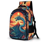 WECECE Kids Dragon Back pack Age 8-13 Boys Backpack Girls Chinese Style School Backpack for Year 3-6, Lightweight and Durable for Travel Outdoor and Day Trips