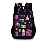 WECECE Kids Fashion Print School Backpack Age 9 Primary for Boys Colourful Pattern Backpack for Girls Years 2-5 Durable Bookbag Books Water Bottle Outdoor Day Trips