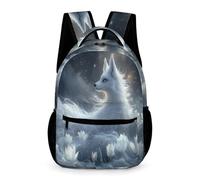 WECECE Kids for Boys and Girls Fox Daypack Age 13 Animal Fox Pattern Bookbag Primary School Year 1 Lightweight Durable Rucksack Books Bottle Umbrella Travel Outdoor Daily Use